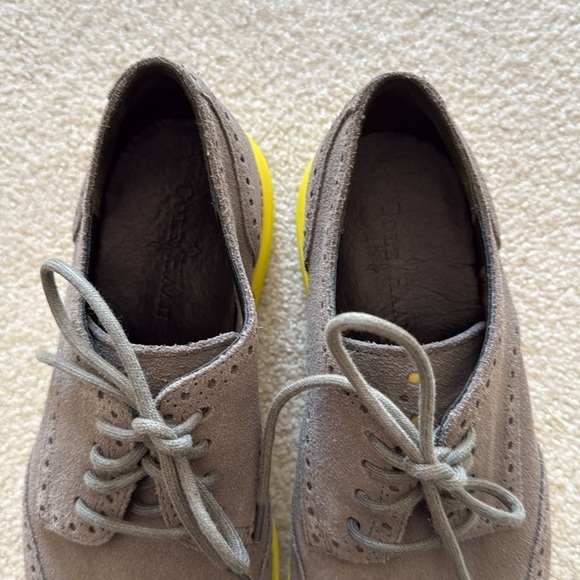 Cole Haan Grand Oxford Grey Suede Leather Neon Wingtip Sneakers Shoes Mens 9 main image 4